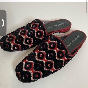 Stuart Weitzman Pipe Mulearky Mules Flat Loafers Slip On 8US